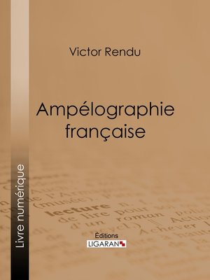 cover image of Ampélographie française